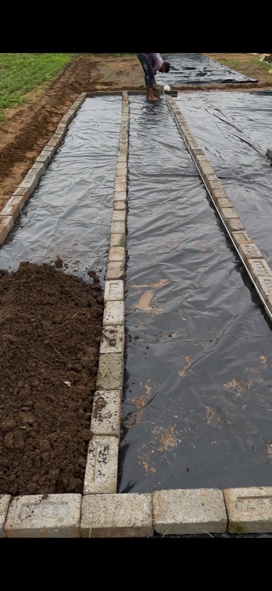 Step 1: Prepare bed and surround with bricks