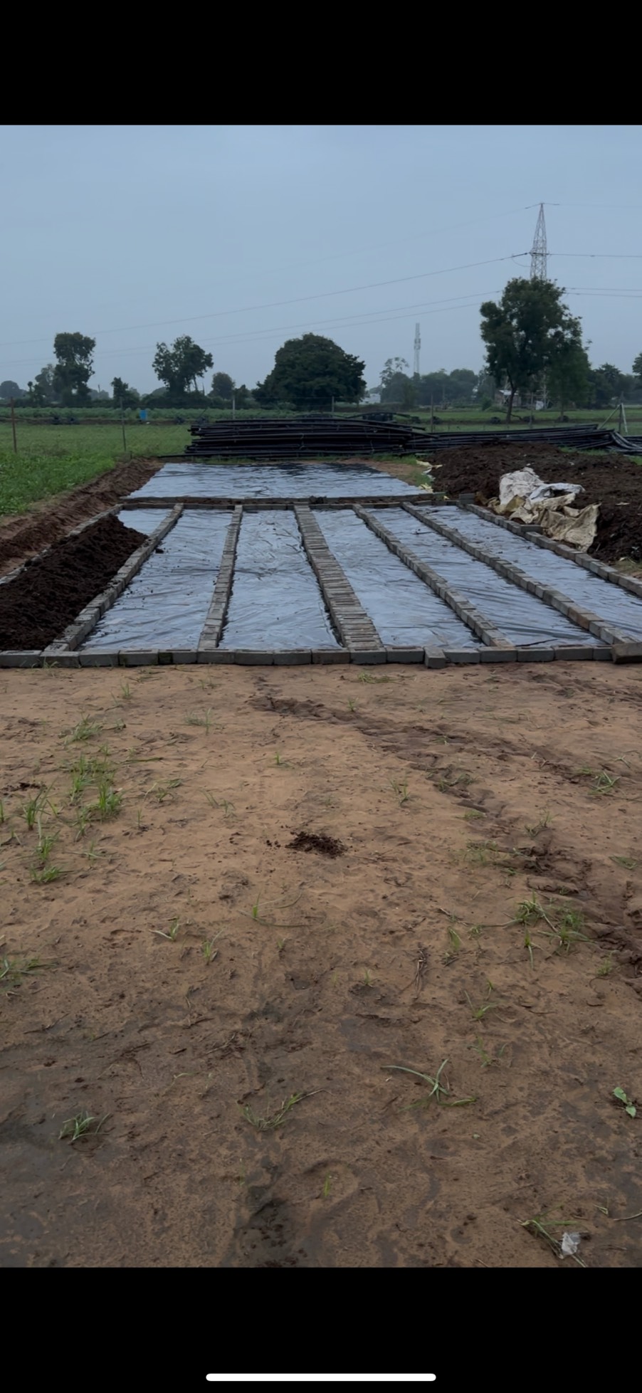 Step 2: Lay plastic sheet at the bottom